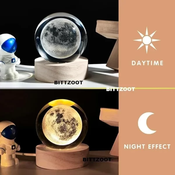 3D Moon Crystal Ball