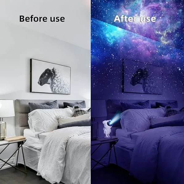 XERGY Astronaut Starry Projector 360° Adjustable Galaxy Projector Light with Remote Control Spaceman Night Light ​Suitable for Gaming Room, Home Theater, Kids Adult Bedroom, Birthday - Image 2